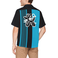 Midnight Twist Men's Hawaiian Shirt with Chest Pocket