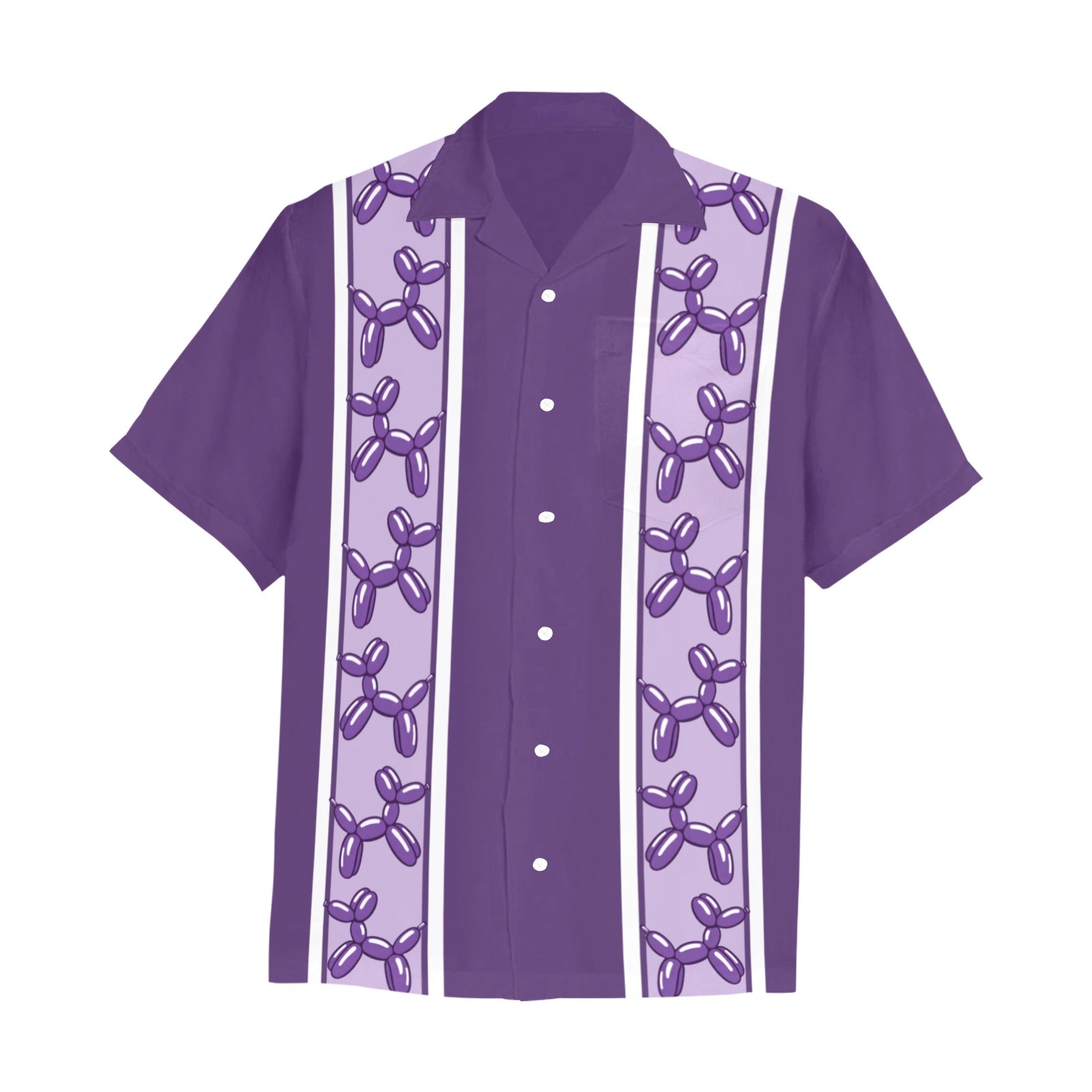Balloon Dogs Men's Hawaiian Shirt with Chest Pocket