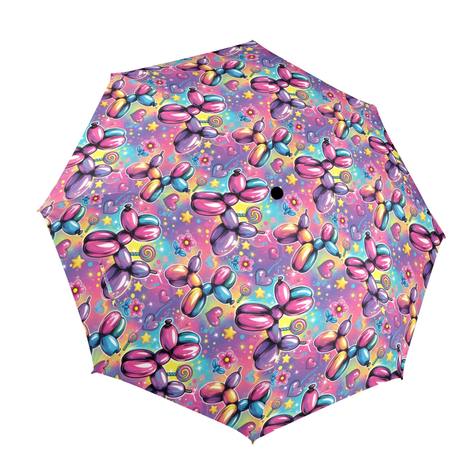 Sweet Dreams Dogs Semi-Automatic Foldable Umbrella