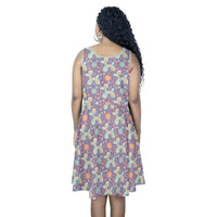 Garden Party Pup Women’s Fit & Flare Sleeveless Dress
