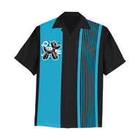 Midnight Twist Men's Hawaiian Shirt with Chest Pocket