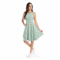 Garden Party Pup Women’s Fit & Flare Sleeveless Dress