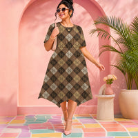 Argyle Afterparty Relaxed Fit Belted Midi Dress