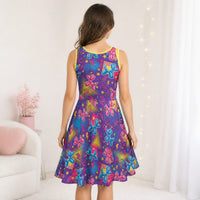Electric Parade Women’s Fit & Flare Sleeveless Dress