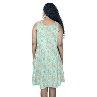 Garden Party Pup Women’s Fit & Flare Sleeveless Dress