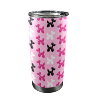 Pink Dogs 20oz Stainless Steel Tumbler with Lid