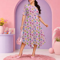 Twisterhood Relaxed Fit Belted Midi Dress