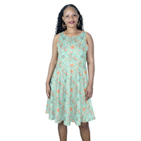 Garden Party Pup Women’s Fit & Flare Sleeveless Dress