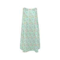 Garden Party Pup Women’s Flowy Sleeveless Dress with Pockets