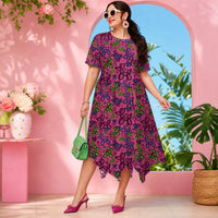 Pop Couture Relaxed Fit Belted Midi Dress