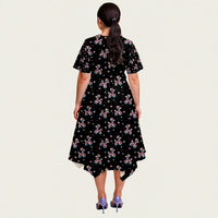 Retro Rainbow Relaxed Fit Belted Midi Dress
