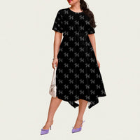 Classy Balloon Dogs Relaxed Fit Belted Midi Dress