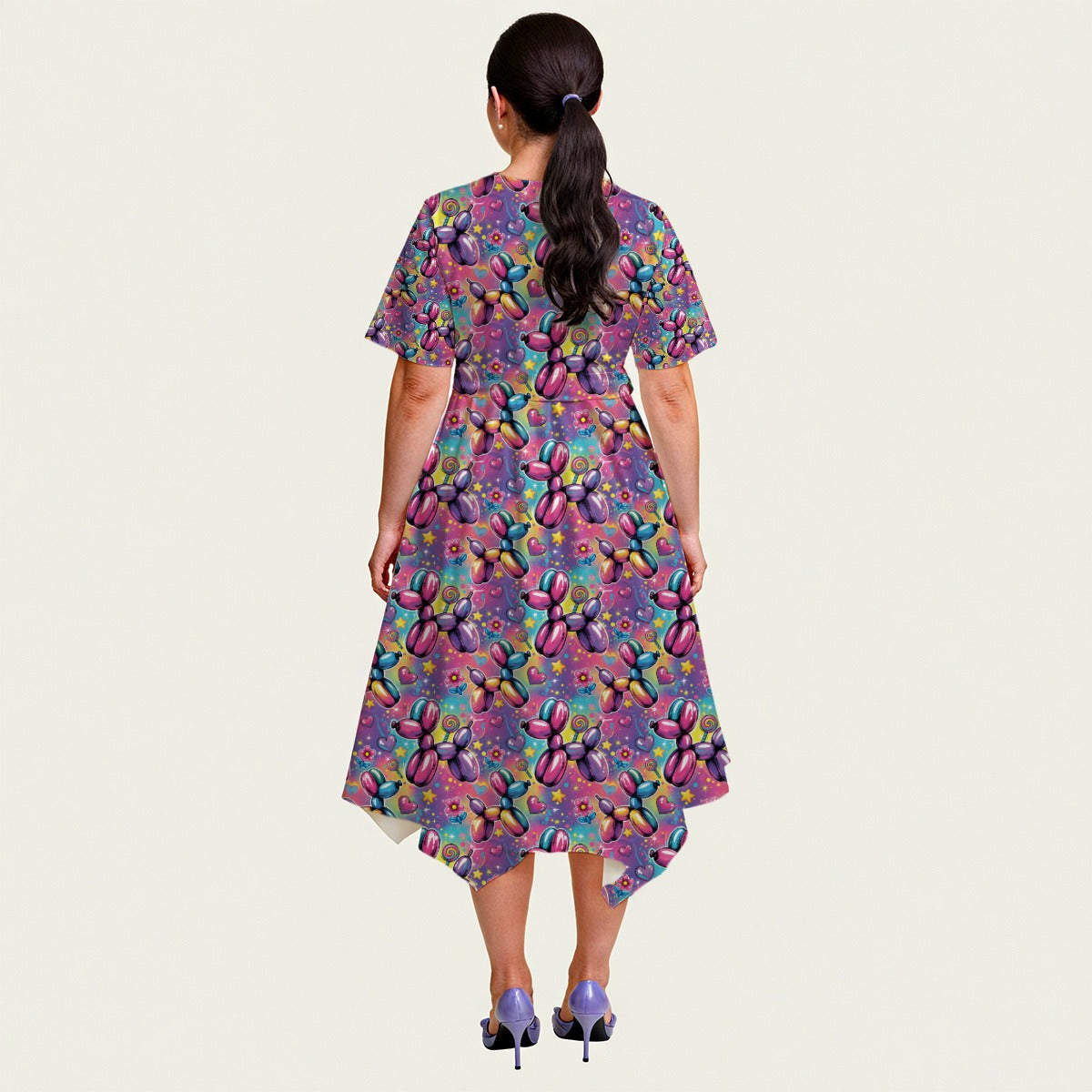 Sweet Dreams Dogs Relaxed Fit Belted Midi Dress