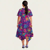 Electric Parade Relaxed Fit Belted Midi Dress