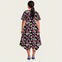 Petal Pop Relaxed Fit Belted Midi Dress