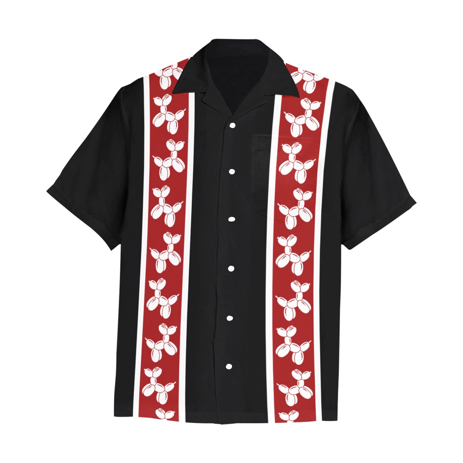 Balloon Dogs Men's Hawaiian Shirt with Chest Pocket