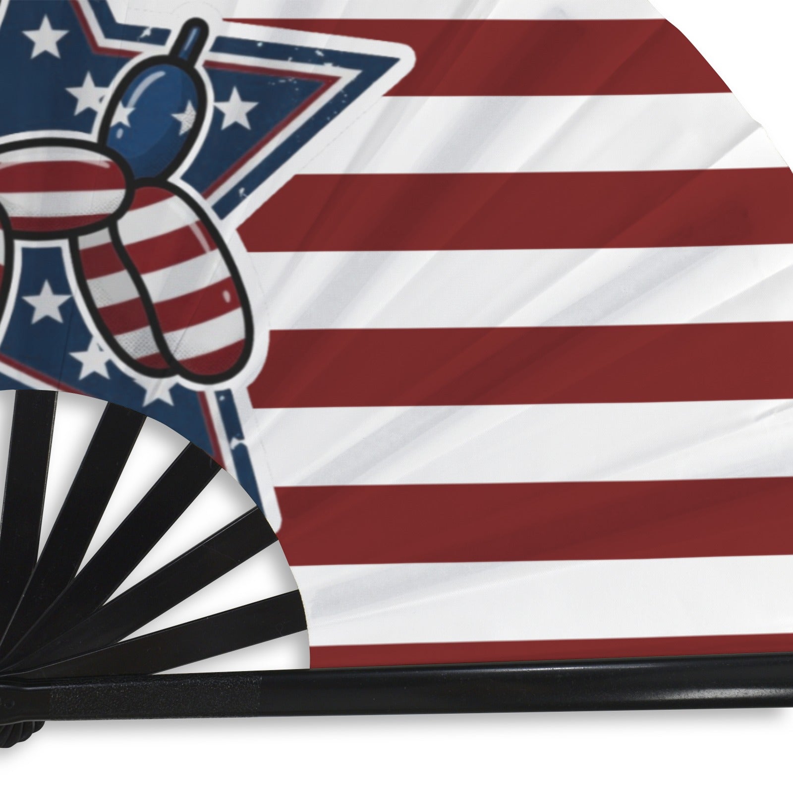 Patriotic Pups Folding Clack Fan