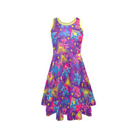 Electric Parade Women’s Fit & Flare Sleeveless Dress
