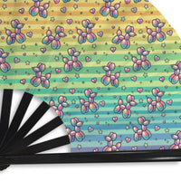 Retro Rainbow Folding Clack Fan