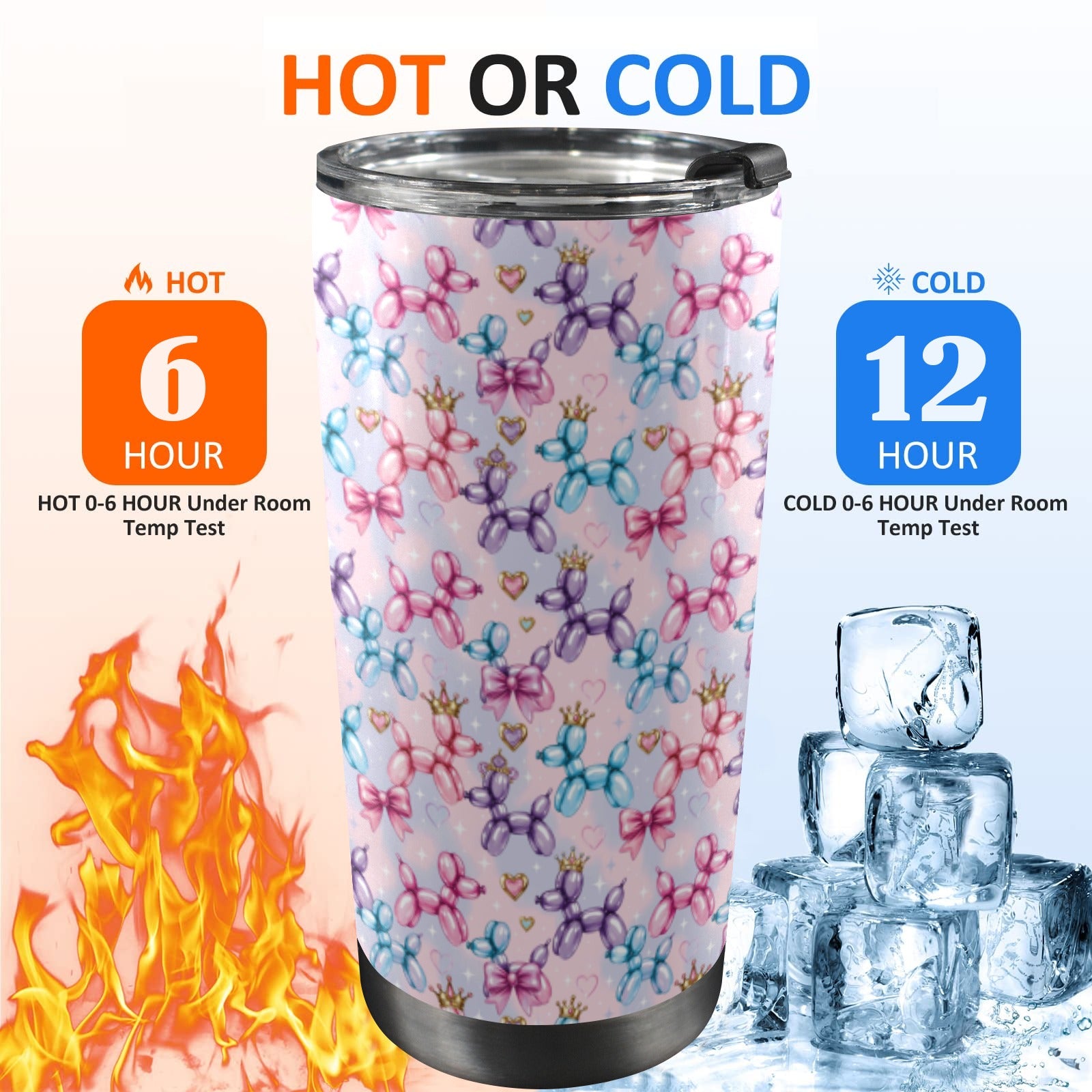 Perfectly Princess 20oz Stainless Steel Tumbler with Lid