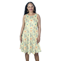Garden Party Pup Women’s Fit & Flare Sleeveless Dress