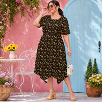 Decadent Dogs Relaxed Fit Belted Midi Dress