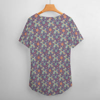 Garden Party Pup Women's Ice Silk V-Neck Top