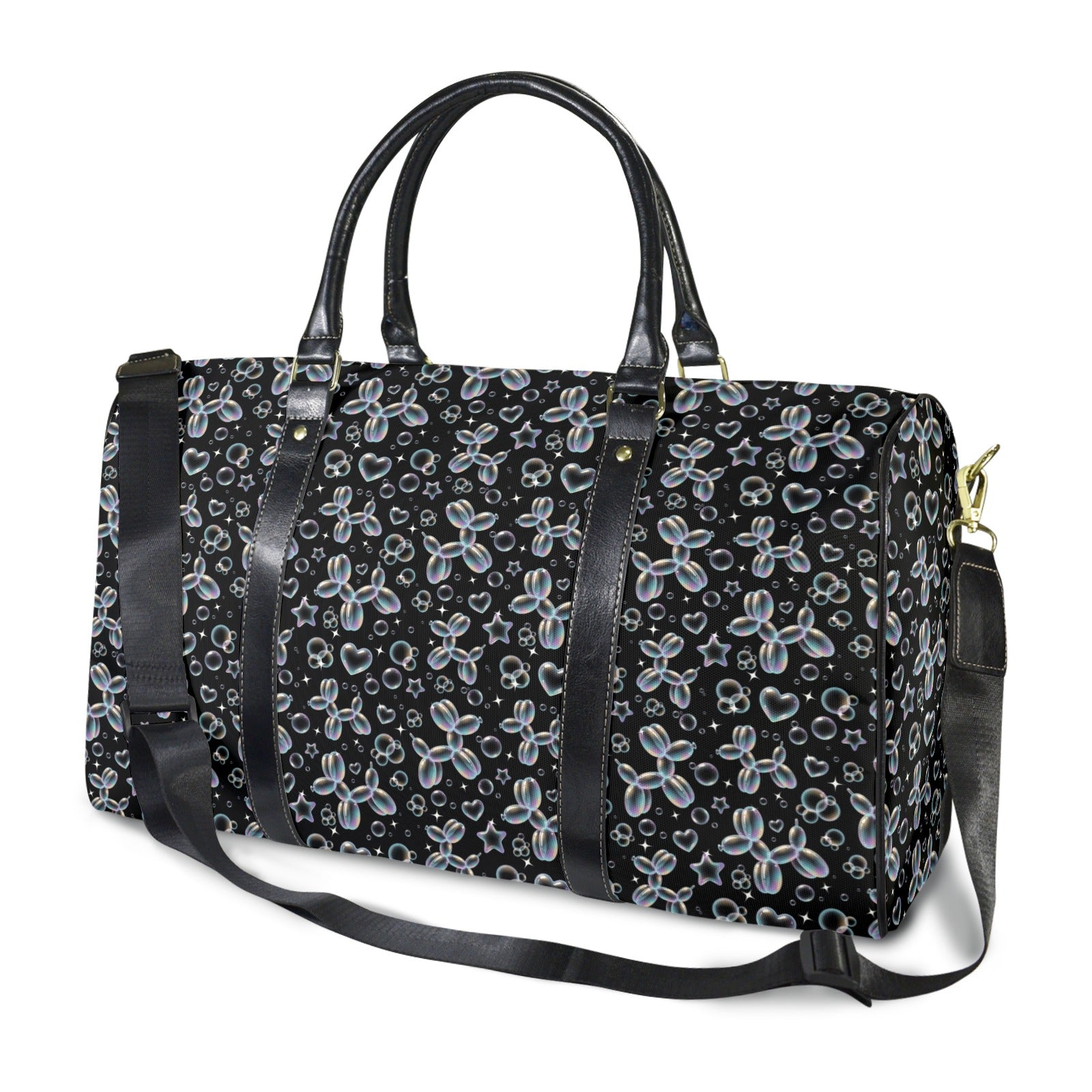 Bubble Balloon Dogs Large Travel Bag