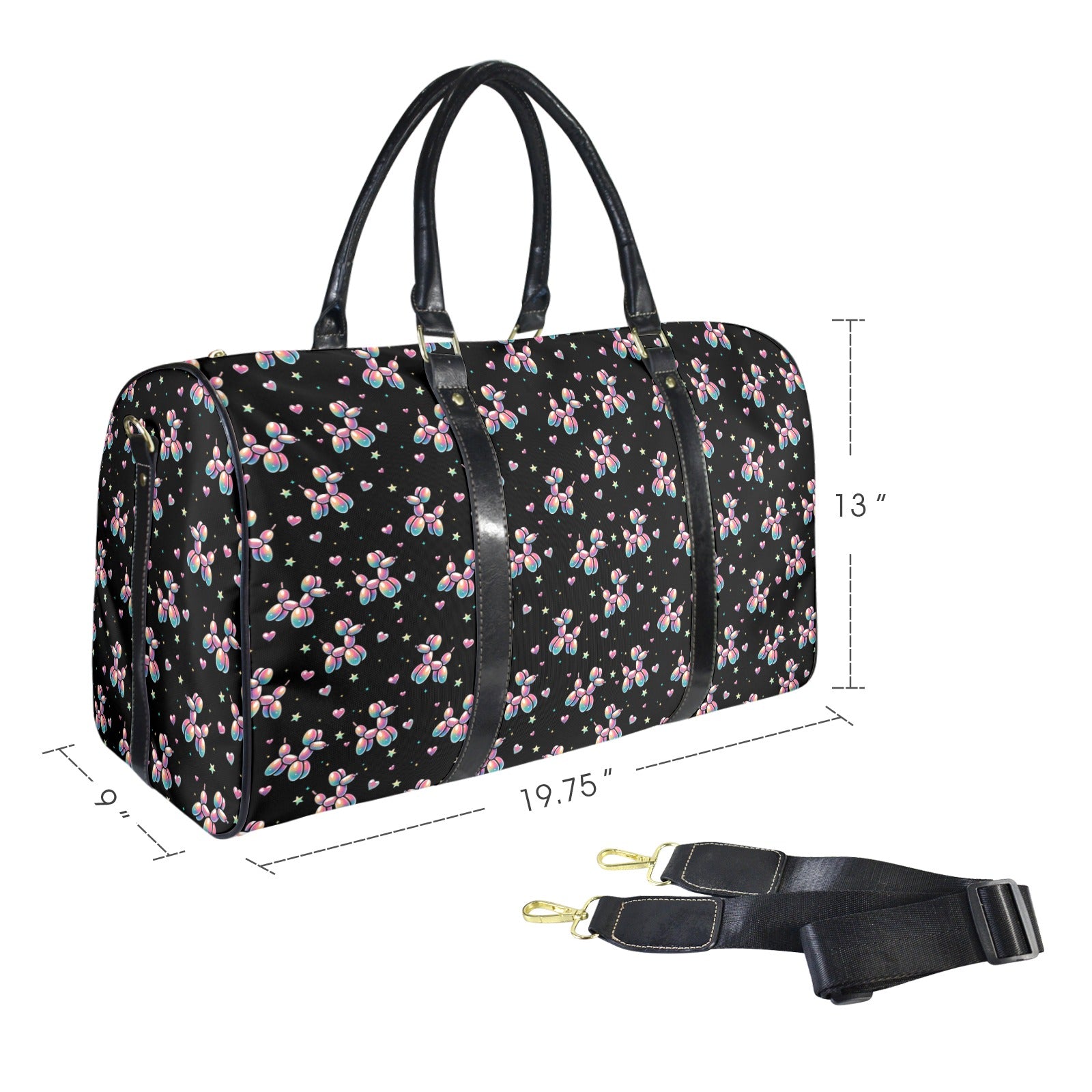 Retro Rainbow Large Travel Bag
