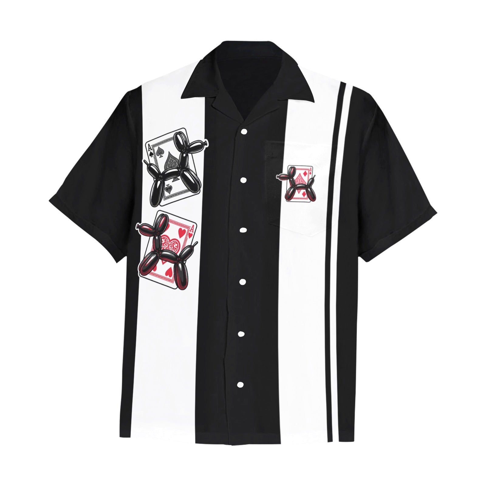Balloon Magic Men's Hawaiian Shirt with Chest Pocket