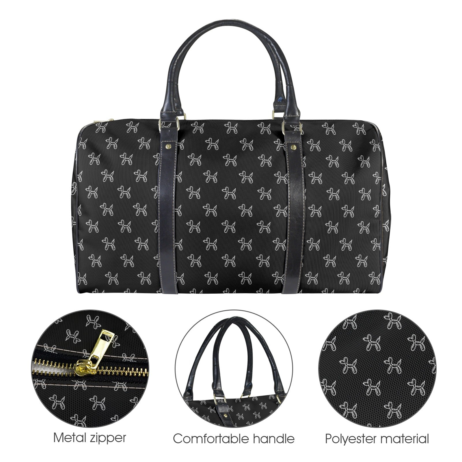 Classy Balloon Dogs Large Travel Bag