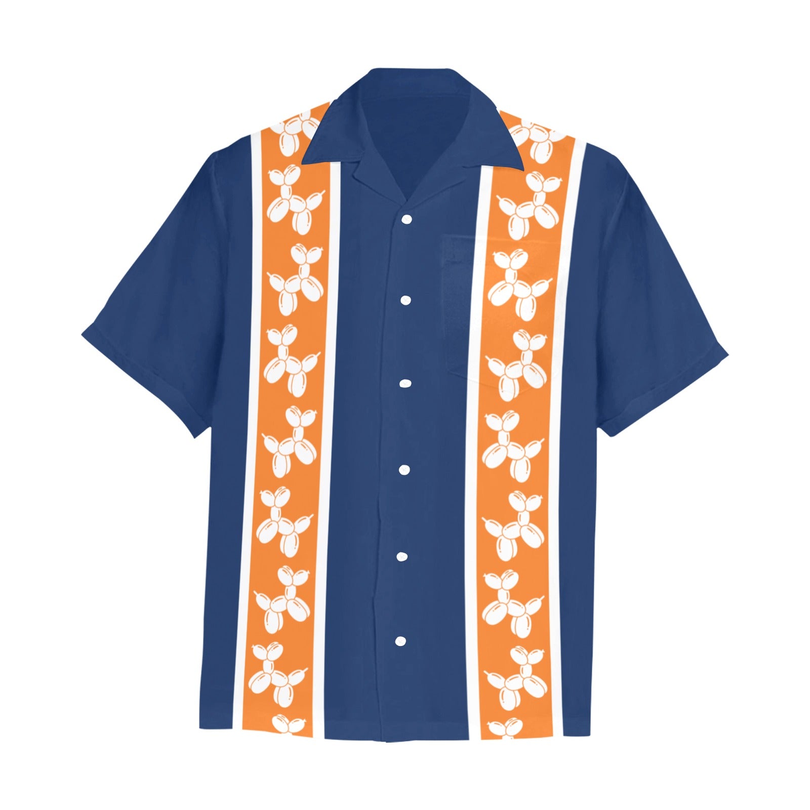 Balloon Dogs Men's Hawaiian Shirt with Chest Pocket
