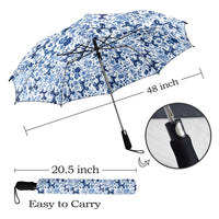 Porcelain Pups Semi-Automatic Foldable Umbrella