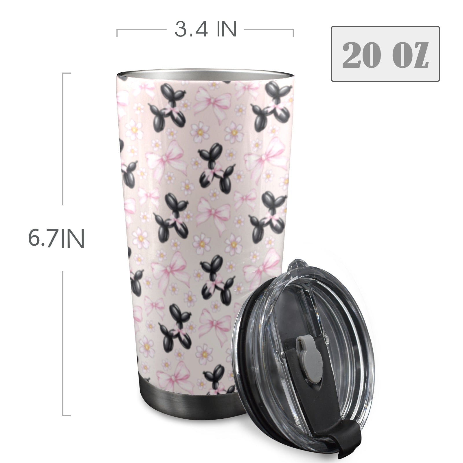 Bow Wow 20oz Stainless Steel Tumbler with Lid