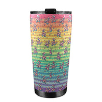 Retro Rainbow 20oz Stainless Steel Tumbler with Lid