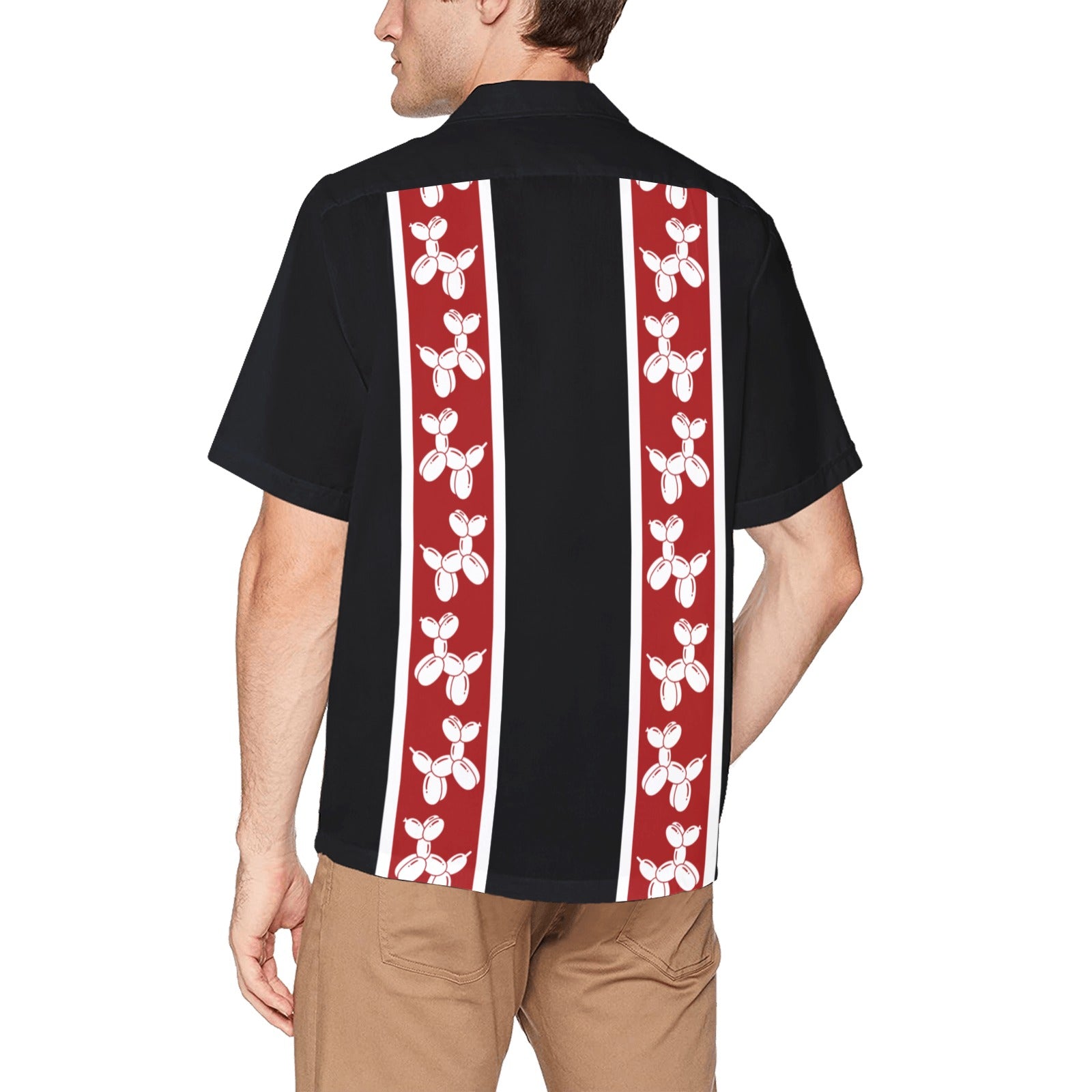 Balloon Dogs Men's Hawaiian Shirt with Chest Pocket
