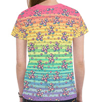 Retro Rainbow Women's Athletic Shirt