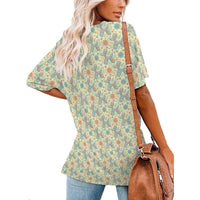Garden Party Pup Women's Ice Silk V-Neck Top