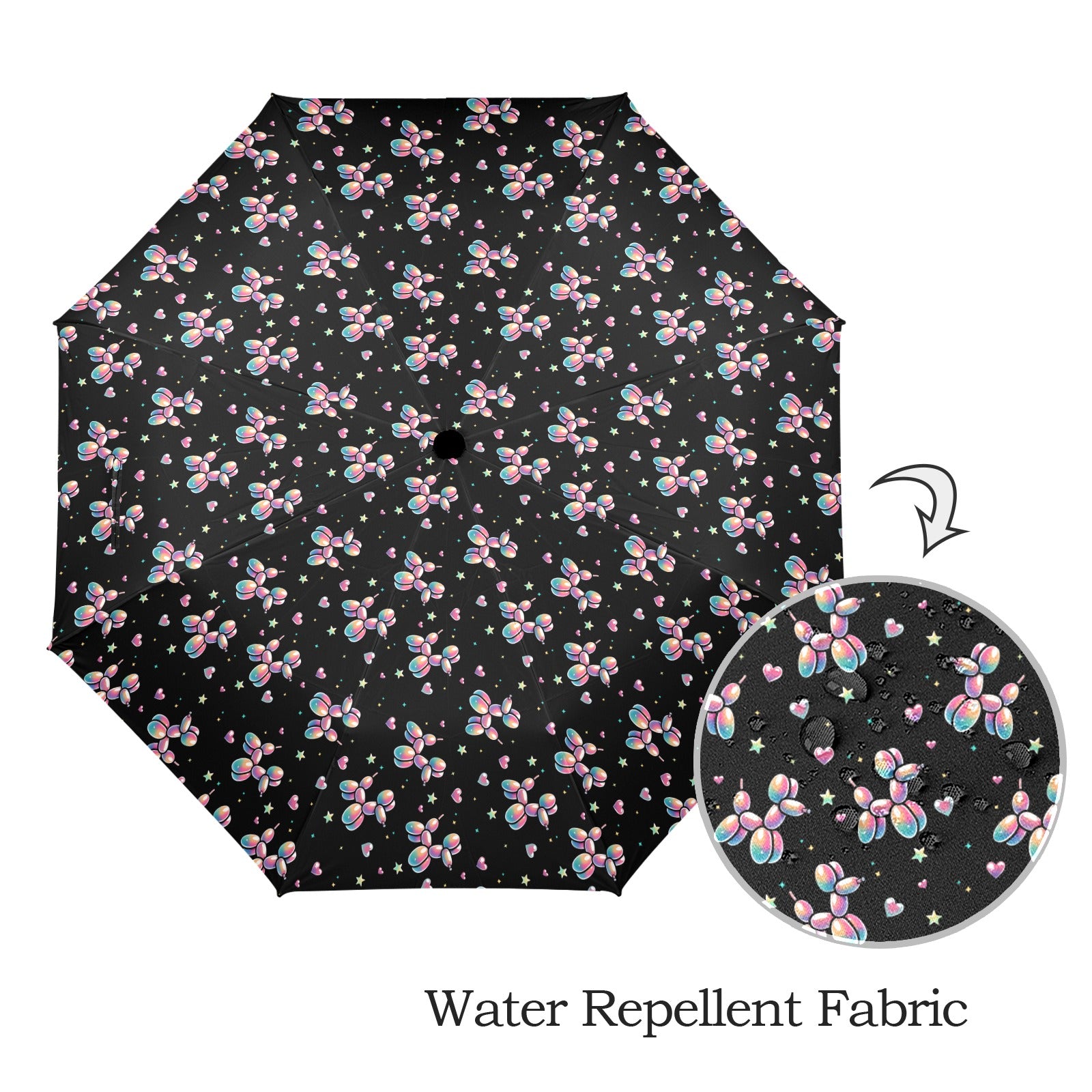 Retro Rainbow Semi-Automatic Foldable Umbrella