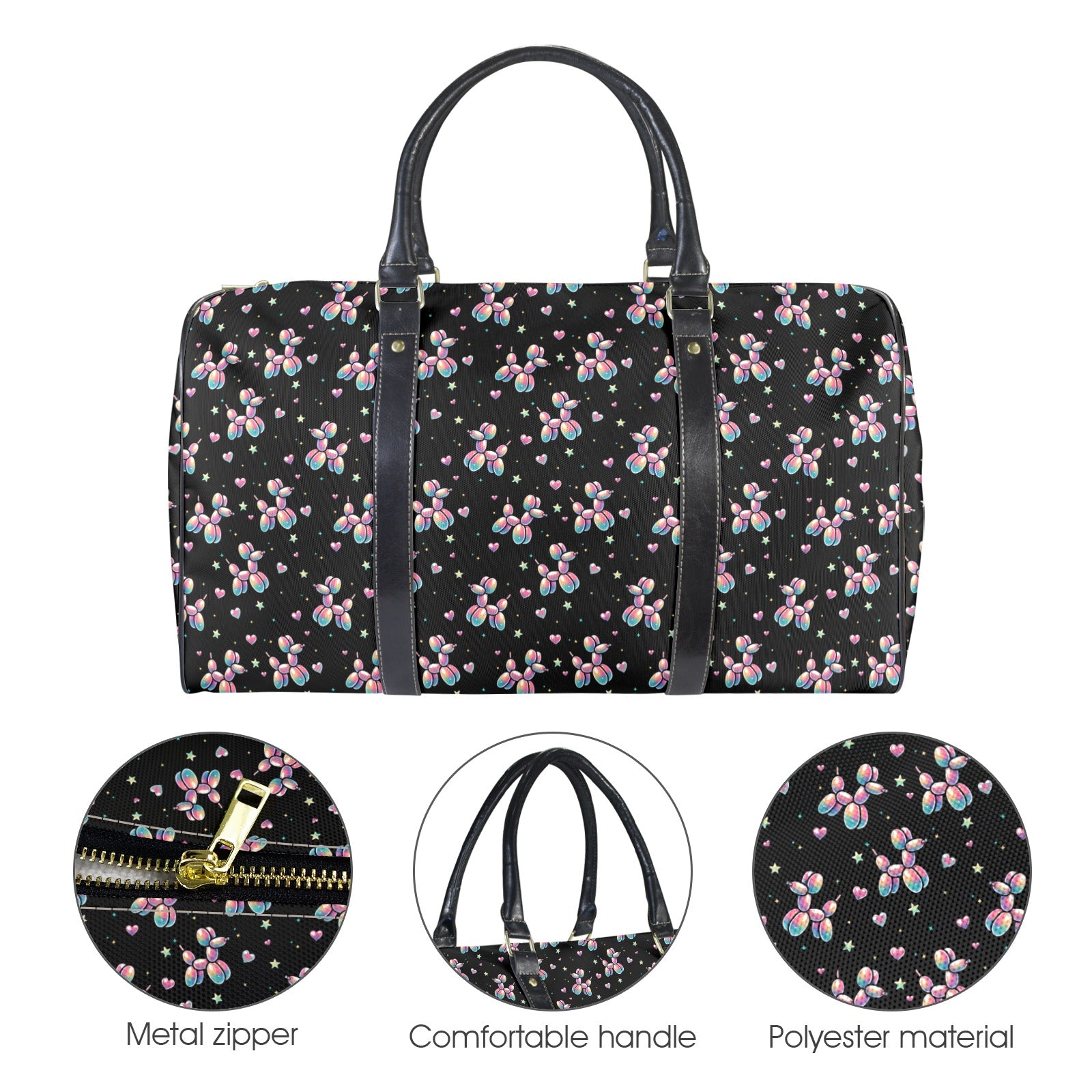 Retro Rainbow Large Travel Bag