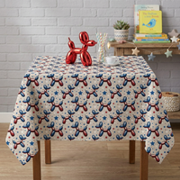 Patriotic Pups Square Tablecloth 55" x 55"