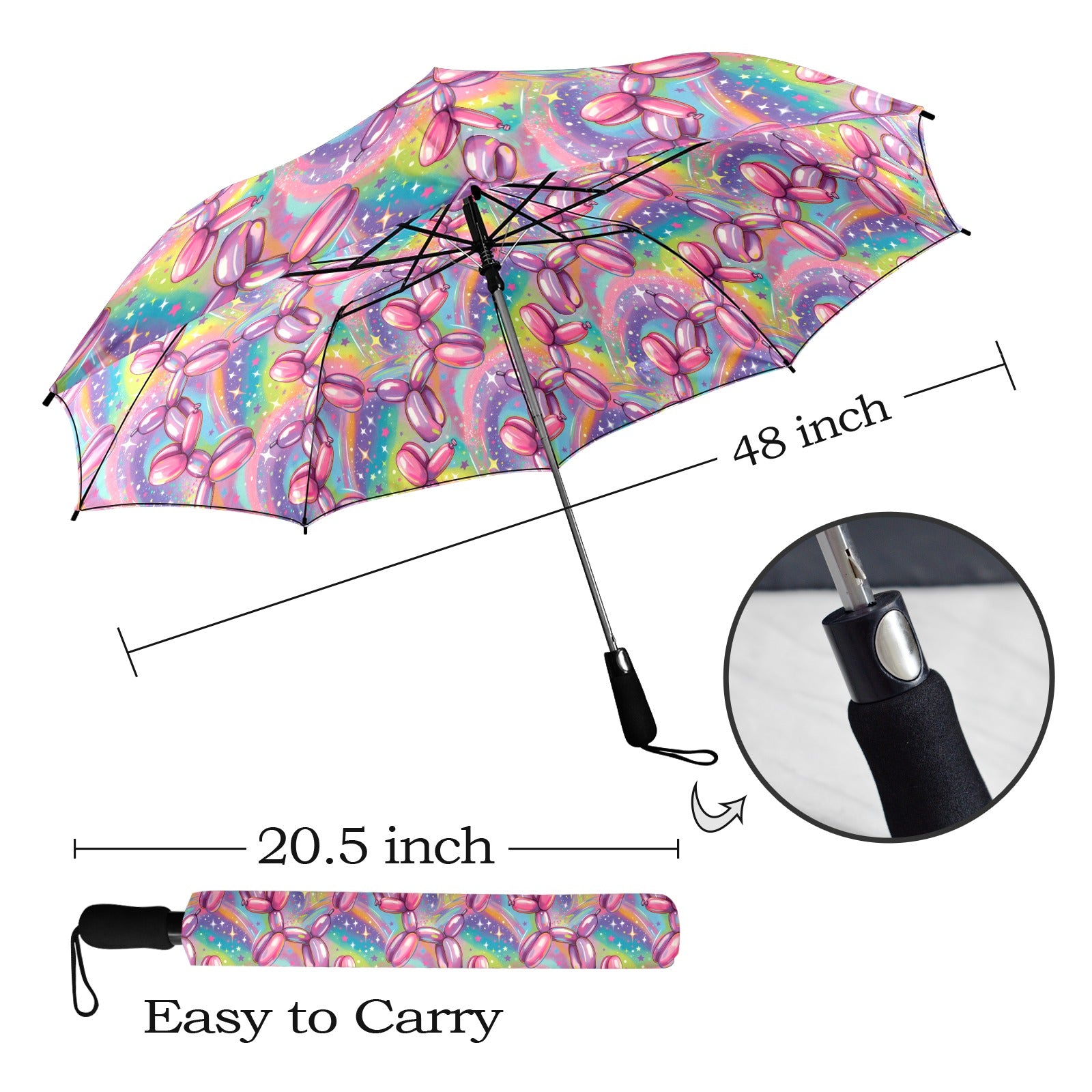 Aurora Pop Semi-Automatic Foldable Umbrella