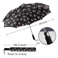 Retro Rainbow Semi-Automatic Foldable Umbrella