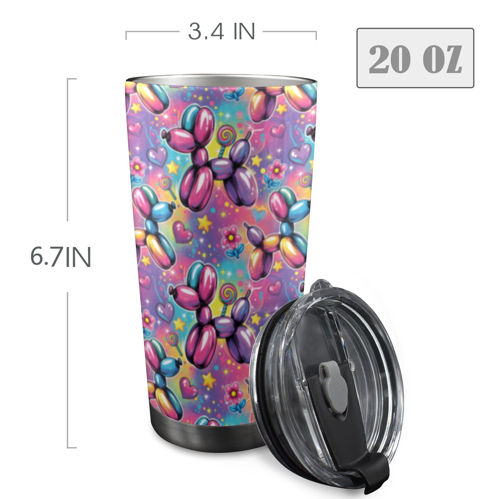 Sweet Dreams Dogs 20oz Stainless Steel Tumbler with Lid