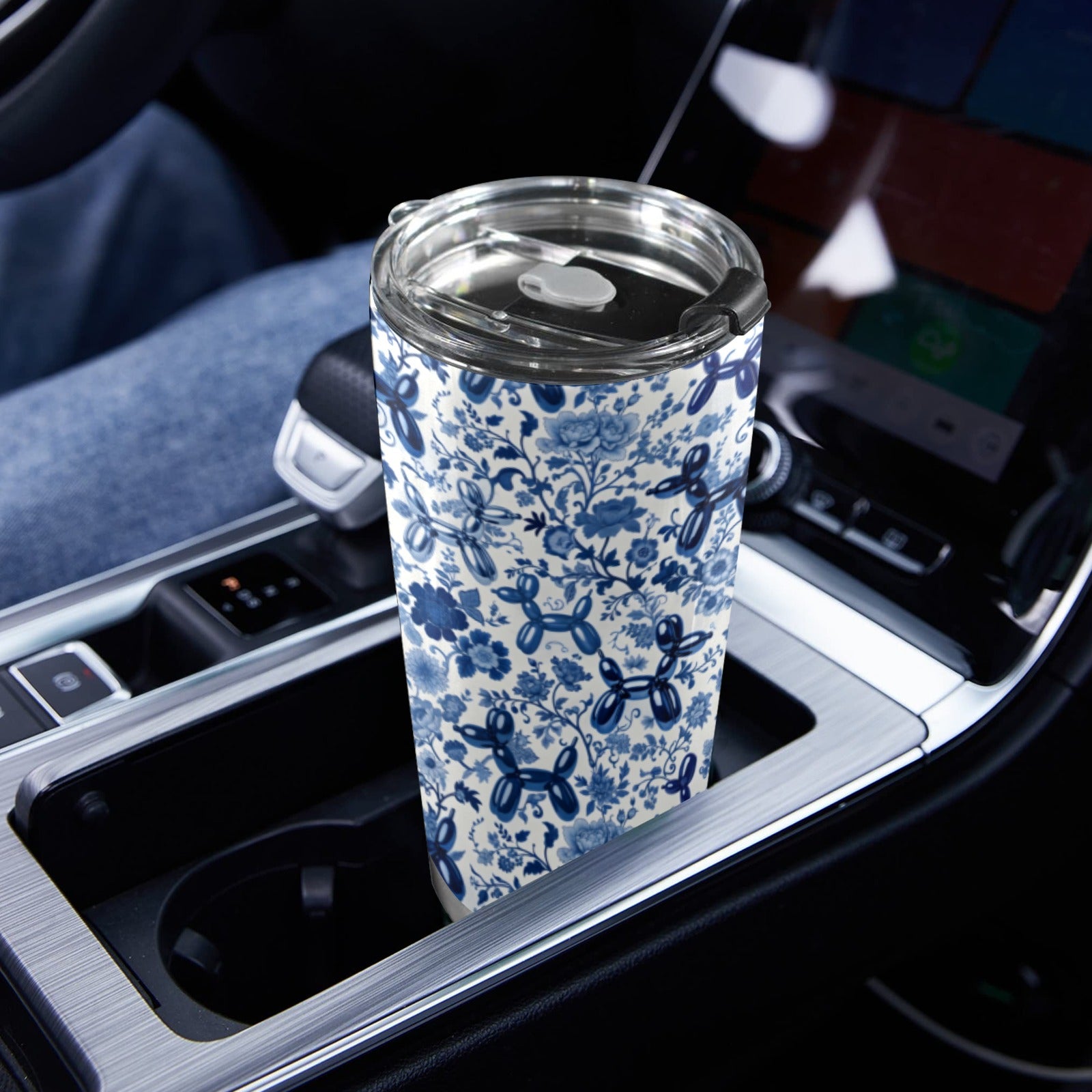 Porcelain Pups 20oz Stainless Steel Tumbler with Lid