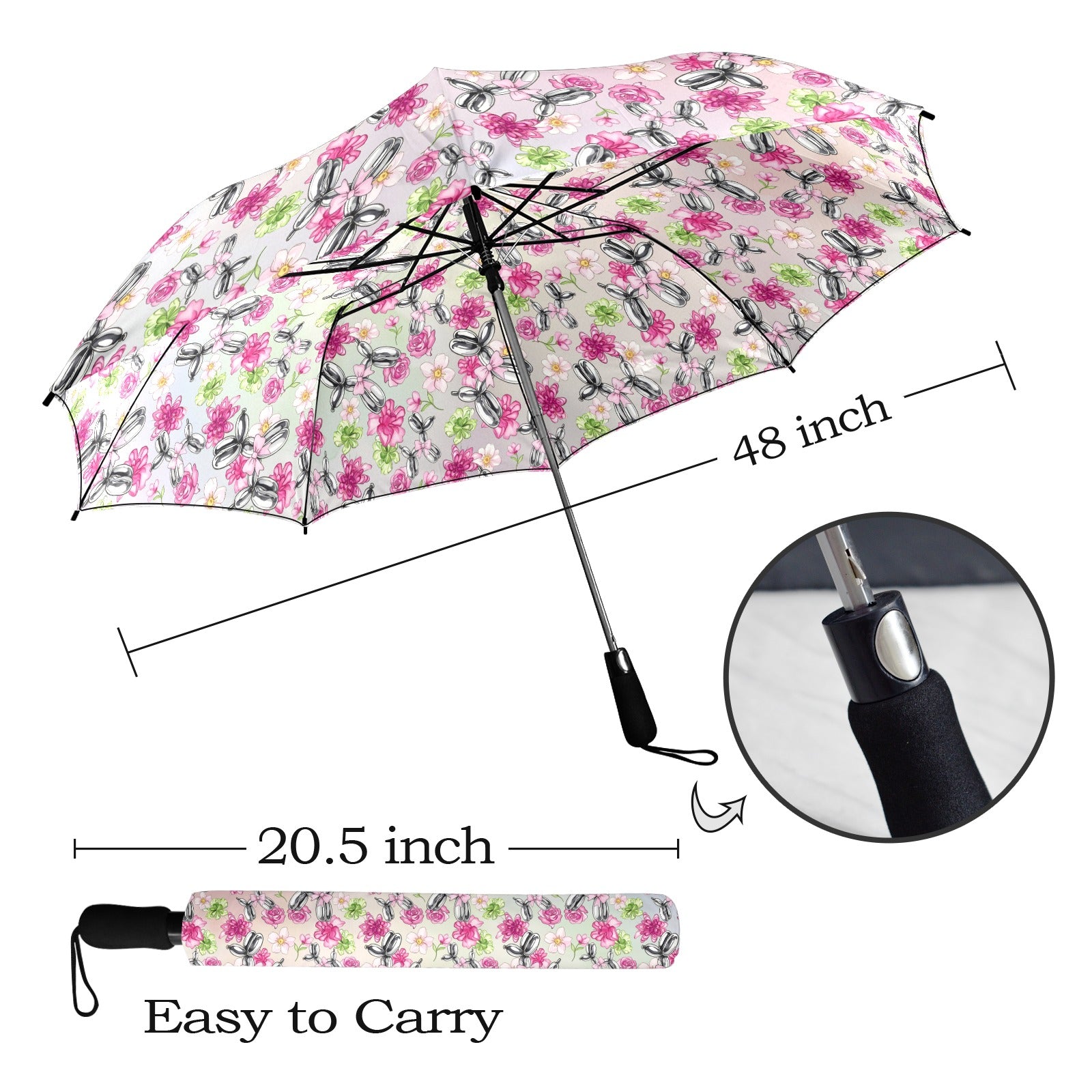 Petal Pop Semi-Automatic Foldable Umbrella