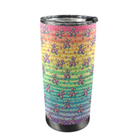 Retro Rainbow 20oz Stainless Steel Tumbler with Lid