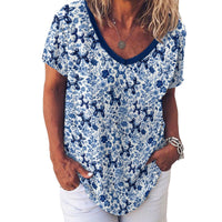 Porcelain Pups Women's Ice Silk V-Neck Top