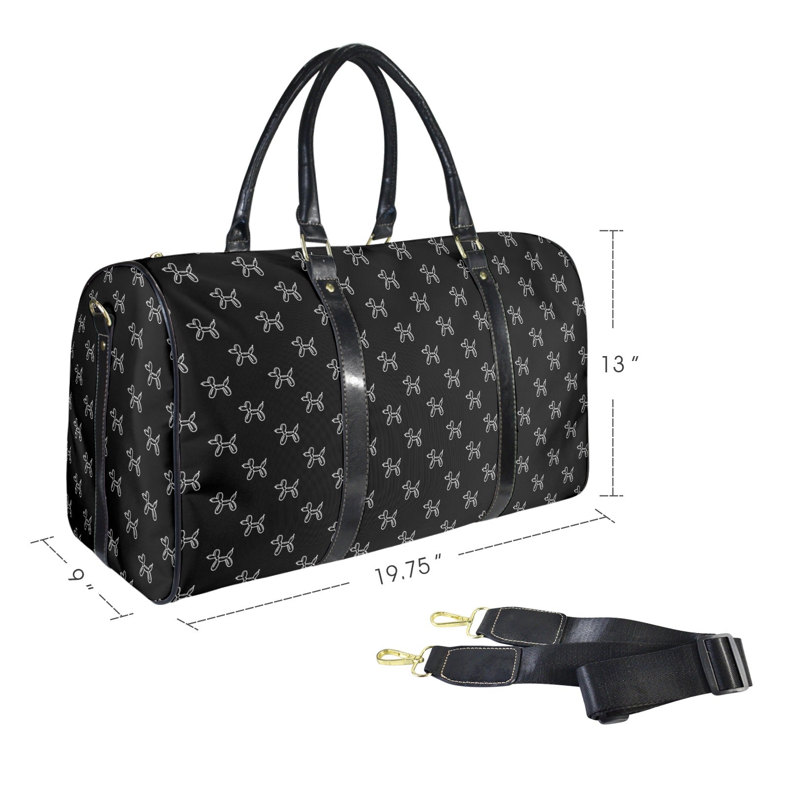 Classy Balloon Dogs Large Travel Bag