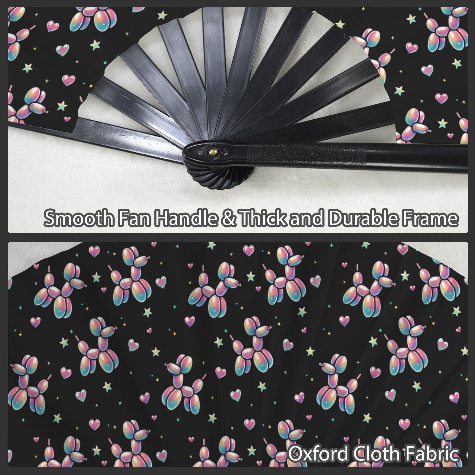 Retro Rainbow Folding Clack Fan